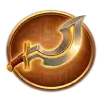 Storm of Seth Symbol Crescent Blade